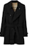 Order Burberry SS24 Black Double-Breasted Short Trench Coat with Belt. 80793891