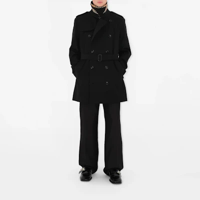 Burberry SS24 Black Double-Breasted Short Trench Coat with Belt. 80793891 Shop Burberry SS24 Black Double-Breasted Short Trench Coat with Belt. 80793891