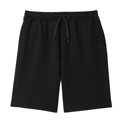 Burberry SS24 Black Drawstring Shorts with Logo Embroidery. 80843791