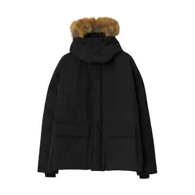Burberry SS24 Black Hooded Zip-Up Down Jacket 80805021