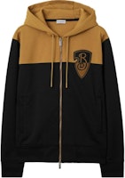 Burberry SS24 Black Hoodie with Logo Embroidery and Zipper. 80990801 Burberry SS24 Black Hoodie with Logo Embroidery and Zipper. 80990801
