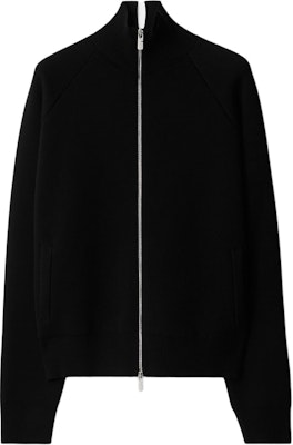 Burberry SS24 Jersey Negro con Motivo de Caballo y Cremallera con Logo. 80988651 Order Burberry SS24 Jersey Negro con Motivo de Caballo y Cremallera con Logo. 80988651