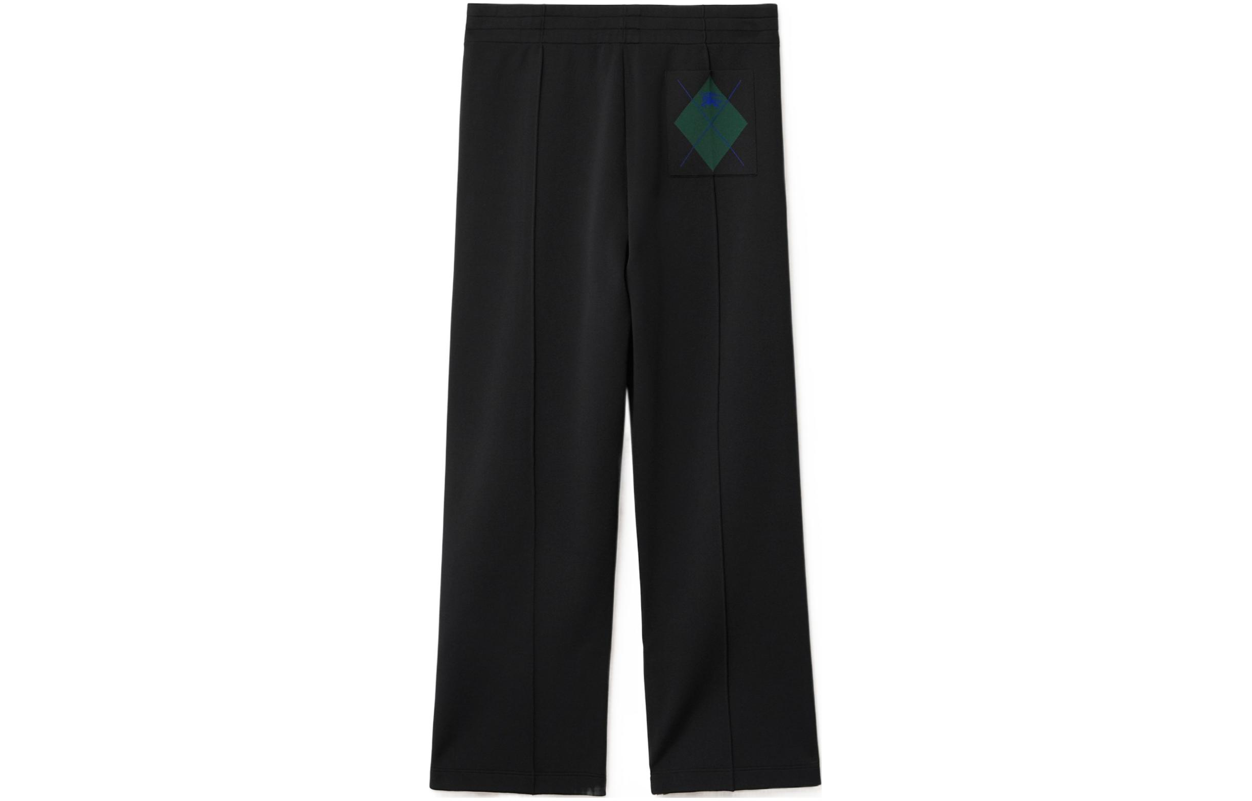 Lookbook Burberry SS24 Seluar Jogger Hitam Knit dengan Pinggang Elastik. 80832811