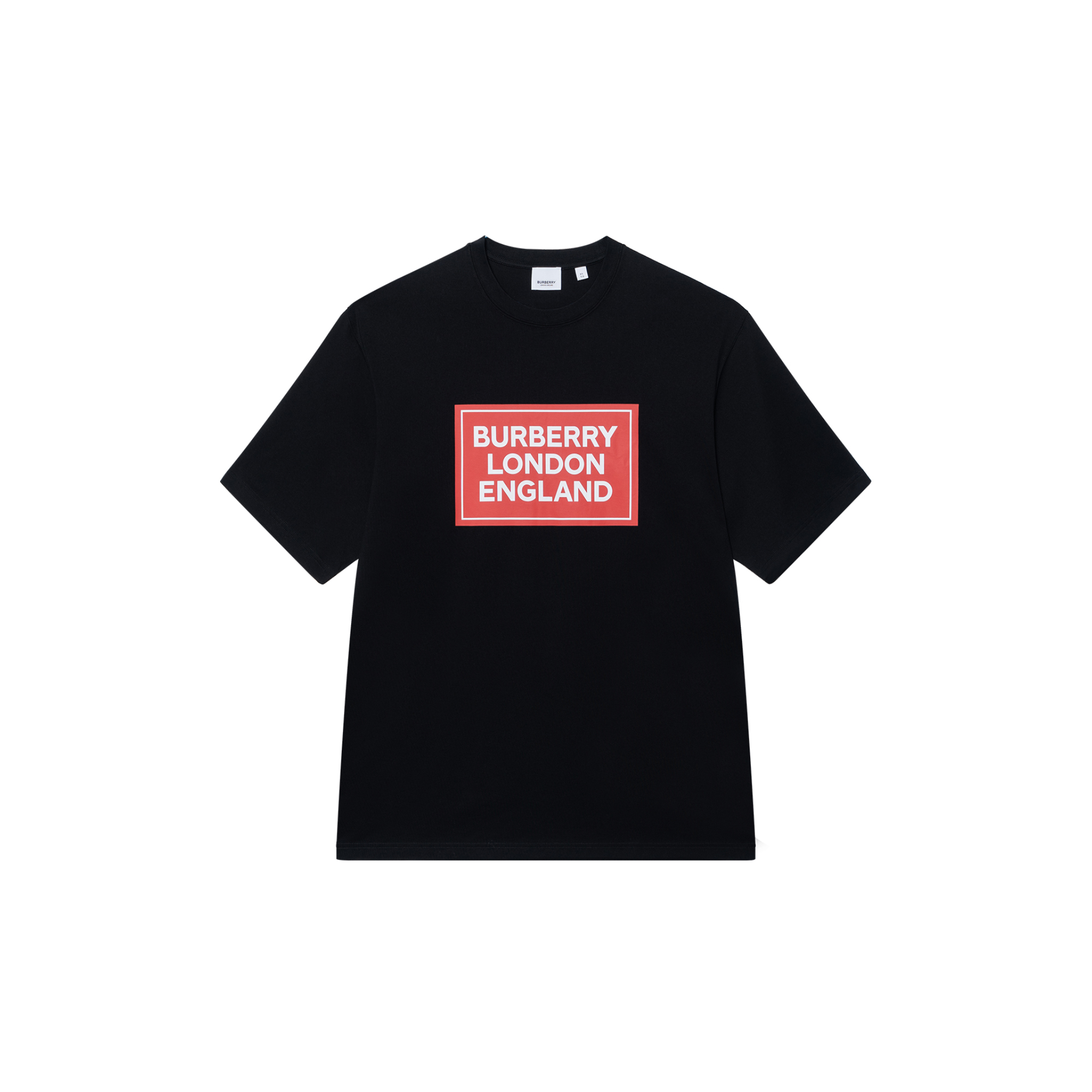 Burberry SS24  Black Letter Print Crewneck Straight Cut T-Shirt. 80843371