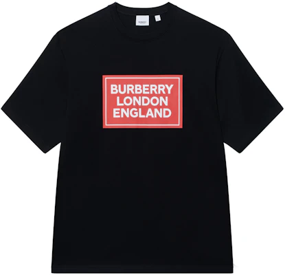 博柏利 SS24 黑色字母印花直筒圆领T恤。 80843371 Buy 博柏利 SS24 黑色字母印花直筒圆领T恤。 80843371