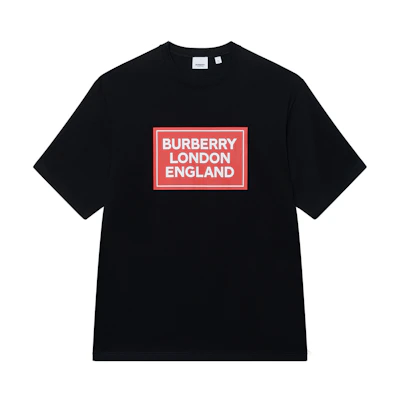 Burberry SS24 Black Letter Print Crewneck Straight Cut T-Shirt. 80843371