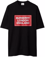 Order Burberry SS24 黑色字母印花直筒圓領T恤。 80843371
