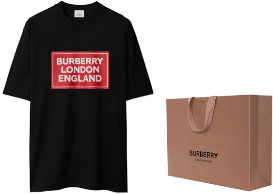 博柏利 SS24 黑色字母印花直筒圆领T恤。 80843371 Shop 博柏利 SS24 黑色字母印花直筒圆领T恤。 80843371