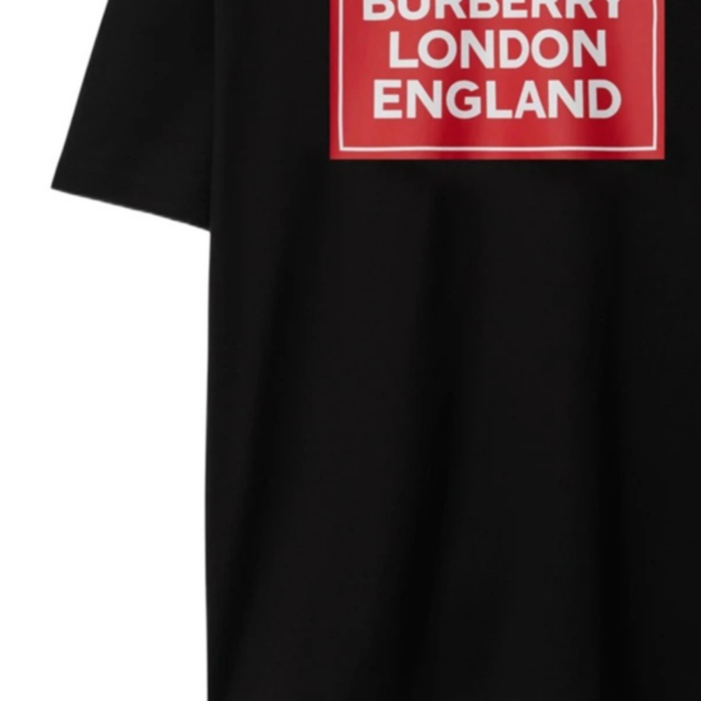 Burberry SS24  Black Letter Print Crewneck Straight Cut T-Shirt. 80843371 圖 5