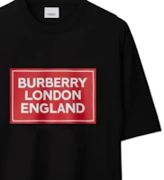 Sizing Burberry SS24 黑色字母印花直筒圓領T恤。 80843371