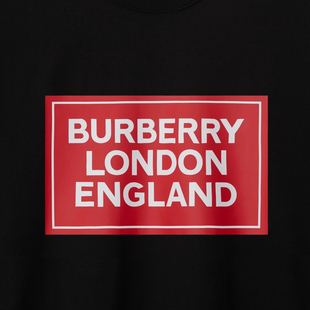 Burberry SS24  Black Letter Print Crewneck Straight Cut T-Shirt. 80843371 圖 8