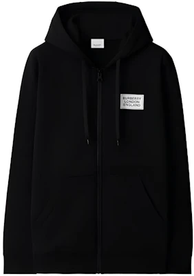 Sudadera con Capucha Negra Burberry SS24 con Logo Apliqué. 80843451 Order Sudadera con Capucha Negra Burberry SS24 con Logo Apliqué. 80843451