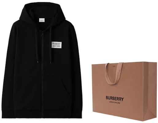 Sudadera con Capucha Negra Burberry SS24 con Logo Apliqué. 80843451 Shop Sudadera con Capucha Negra Burberry SS24 con Logo Apliqué. 80843451