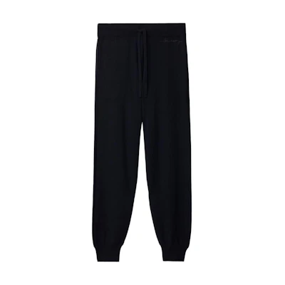Burberry SS24 Black Logo Drawstring Jogger Knit Sweatpants. 80928071