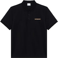 Burberry SS24 Black Logo Embroidered Polo Shirt 80844361 Burberry SS24 Black Logo Embroidered Polo Shirt 80844361
