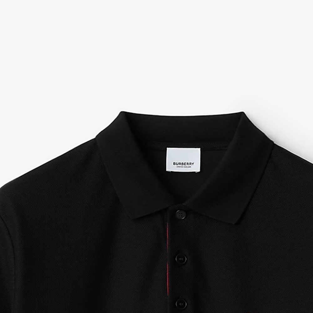 Sizing Burberry SS24 Polo Negro con Logo Bordado. 80844361