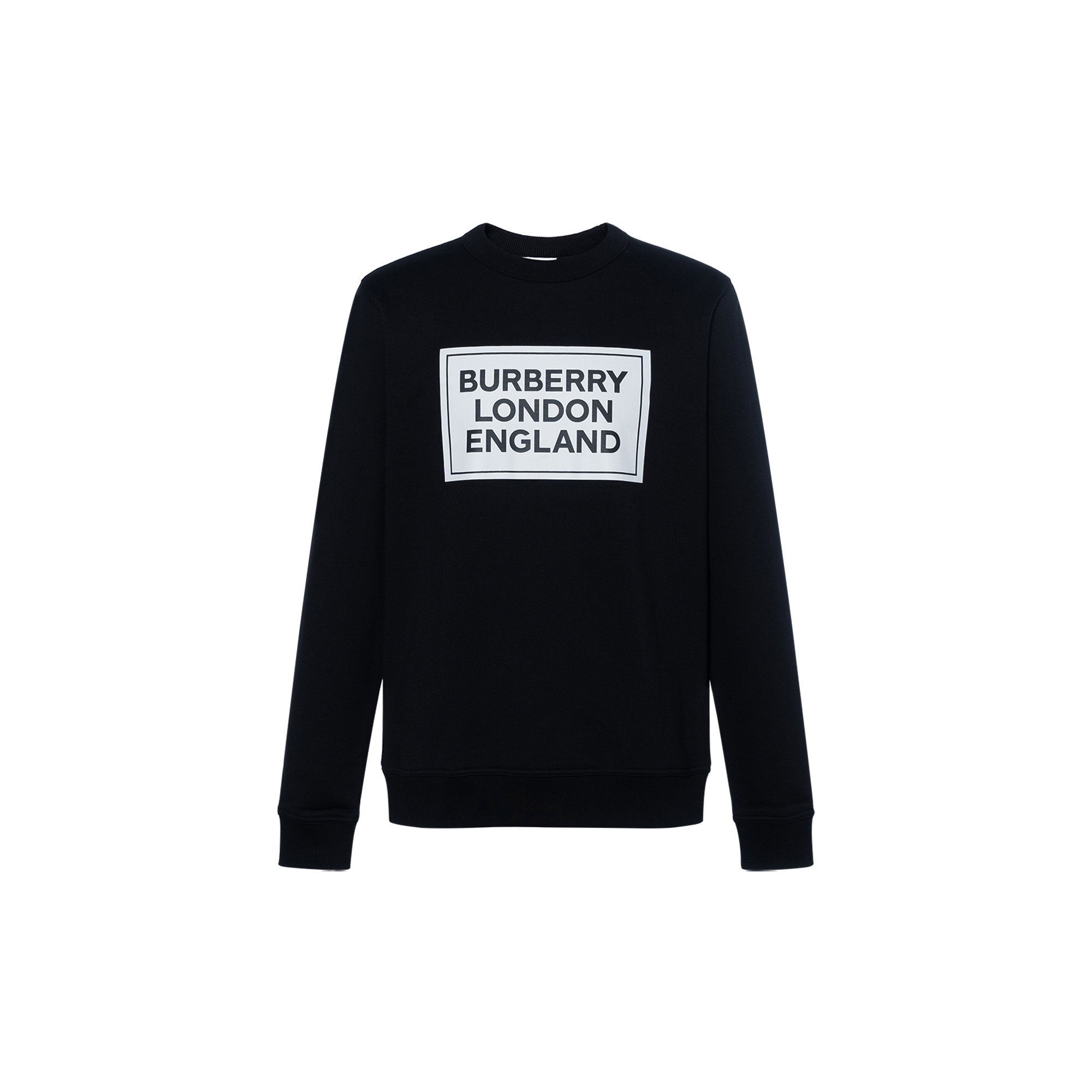 Burberry SS24  Black Logo Print Crewneck Long Sleeve Sweatshirt. 80843431