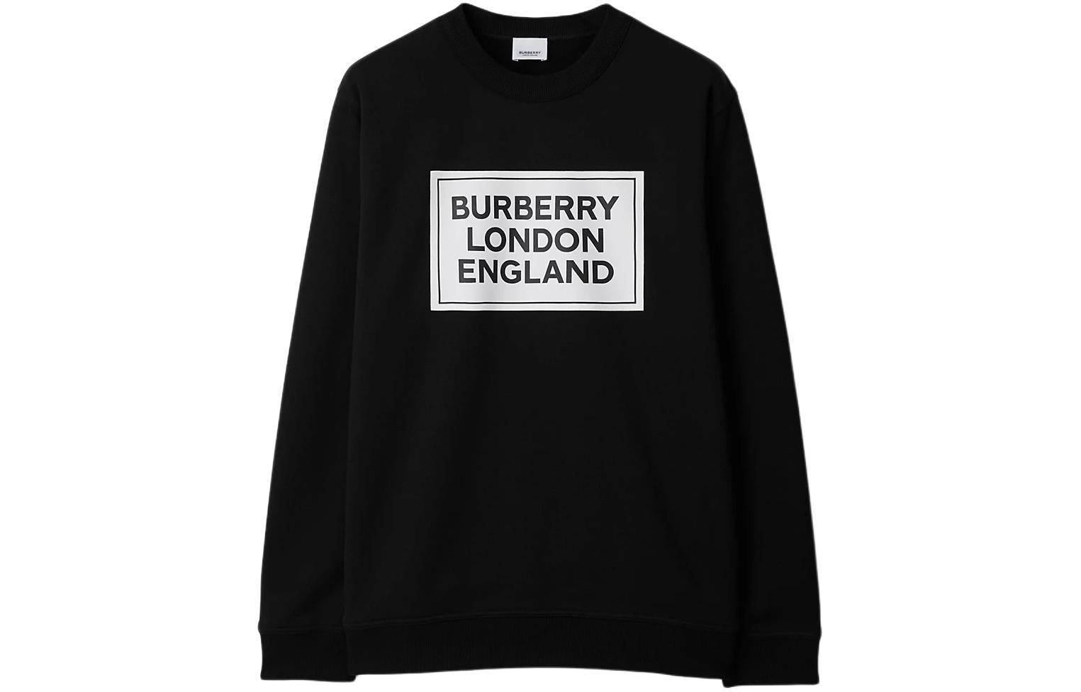 Order 버버리 SS24 블랙 로고 프린트 크루넥 긴팔 스웻셔츠. 80843431