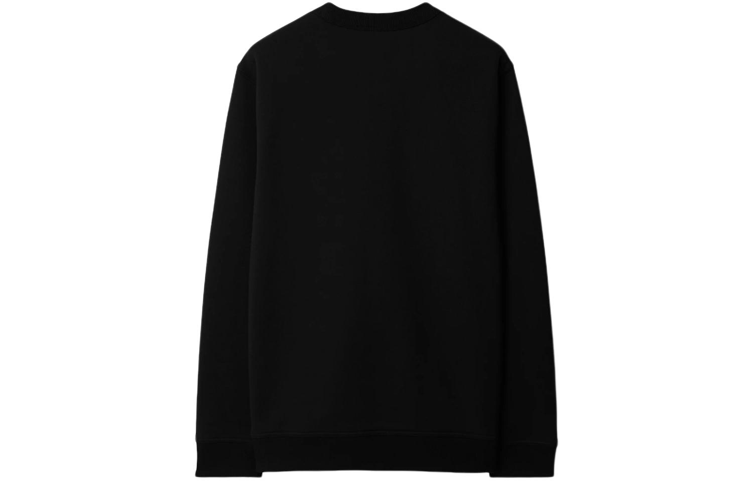 Lookbook 버버리 SS24 블랙 로고 프린트 크루넥 긴팔 스웻셔츠. 80843431