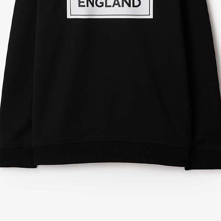 Cheap 버버리 SS24 블랙 로고 프린트 크루넥 긴팔 스웻셔츠. 80843431