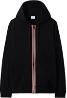 Burberry SS24 Black Logo Zip Hoodie with Drawstring and Patch Pocket. 80844281 Burberry SS24 Black Logo Zip Hoodie with Drawstring and Patch Pocket. 80844281