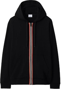 Burberry SS24 黑色标志拉链连帽衫,带抽绳和贴袋. 80844281 Order Burberry SS24 黑色标志拉链连帽衫,带抽绳和贴袋. 80844281