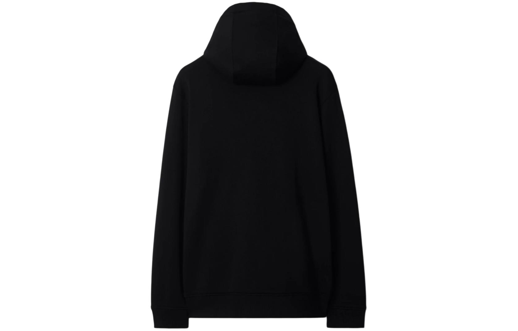 Lookbook Burberry SS24 黑色标志拉链连帽衫，带抽绳和贴袋. 80844281