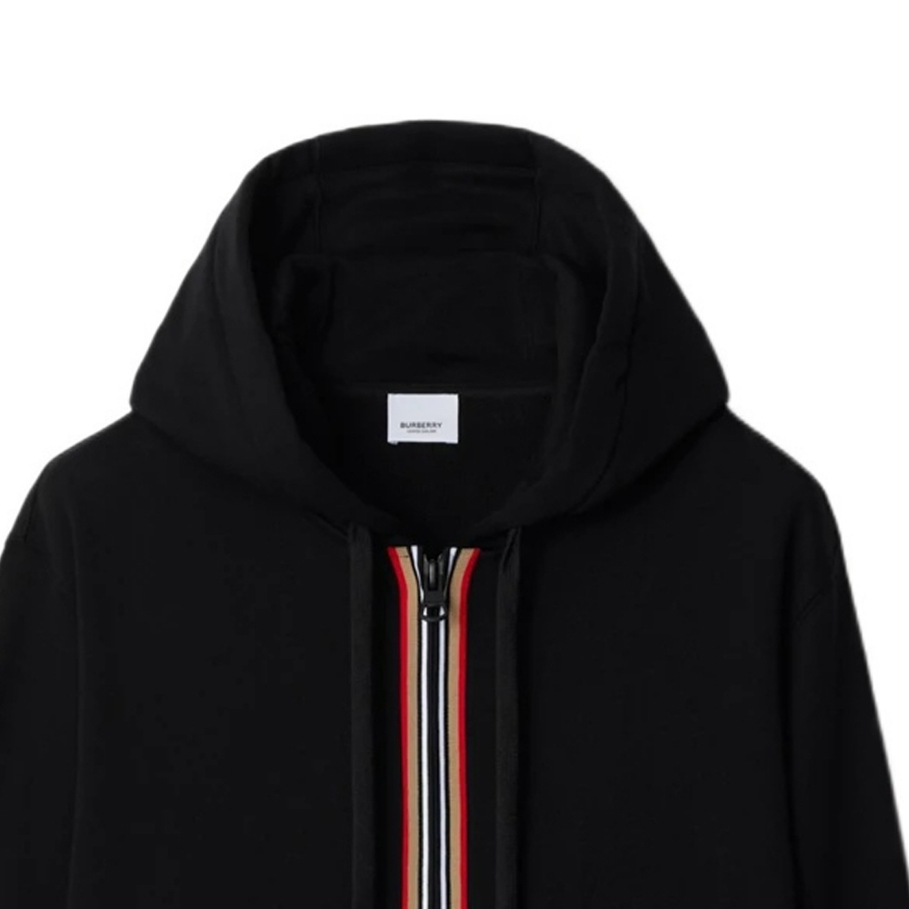 Details for Burberry SS24 黑色标志拉链连帽衫，带抽绳和贴袋. 80844281