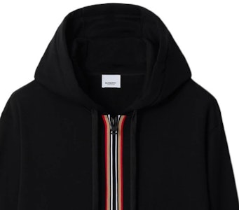 Burberry SS24 黑色标志拉链连帽衫,带抽绳和贴袋. 80844281 Details for Burberry SS24 黑色标志拉链连帽衫,带抽绳和贴袋. 80844281