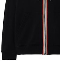 Burberry SS24 Hoodie Hitam Logo dengan Zip, Drawstring & Poket Patch. 80844281 1