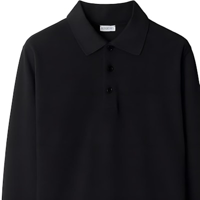 Burberry SS24 Baju Polo Lengan Panjang Hitam Logo Sulaman. 80947531 Sizing Burberry SS24 Baju Polo Lengan Panjang Hitam Logo Sulaman. 80947531