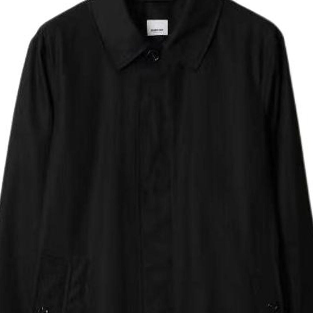 Lookbook Burberry SS24 Trench Negro de Manga Larga y Color Sólido 80842181