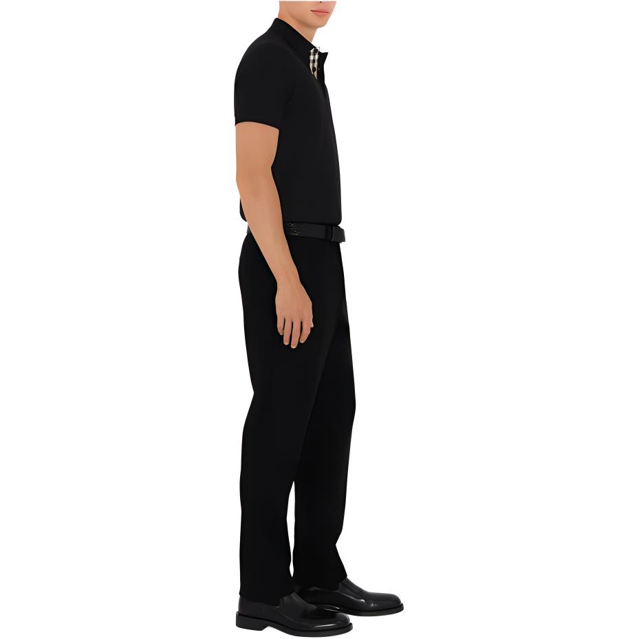 Purchase バーバリー SS24 ブラック ロゴ 刺繍 ポロシャツ 80964251