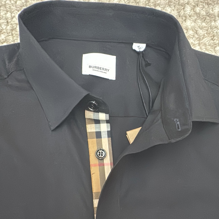 Purchase 博柏利 SS24 黑色短袖休闲单排扣衬衫. 80842801