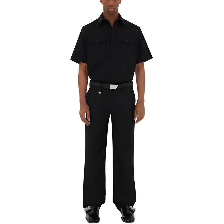 Burberry SS24  Black Short-Sleeve Shirt with Pocket. 80873111 圖 5