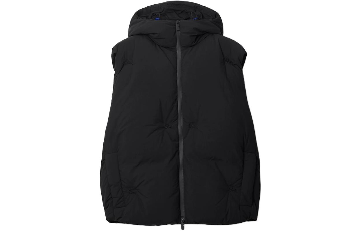 Order Burberry SS24 黑色無袖連帽羽絨背心外套 80838191