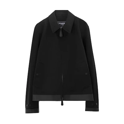 Burberry SS24 Black Solid Color Panel Long Sleeve Jacket. 80629441