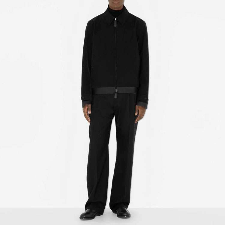 Burberry SS24  Black Solid Color Panel Long Sleeve Jacket. 80629441 圖 3