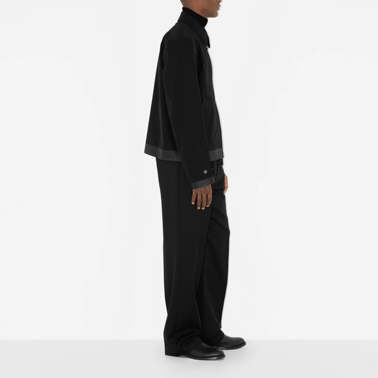 Burberry SS24  Black Solid Color Panel Long Sleeve Jacket. 80629441 圖 4