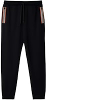 Burberry SS24 Black Striped Drawstring Knit Jogger Sweatpants. 80878691 Burberry SS24 Black Striped Drawstring Knit Jogger Sweatpants. 80878691