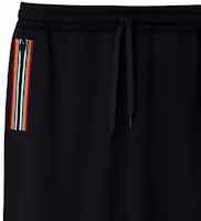Details for Burberry SS24 Black Striped Drawstring Knit Jogger Sweatpants. 80878691