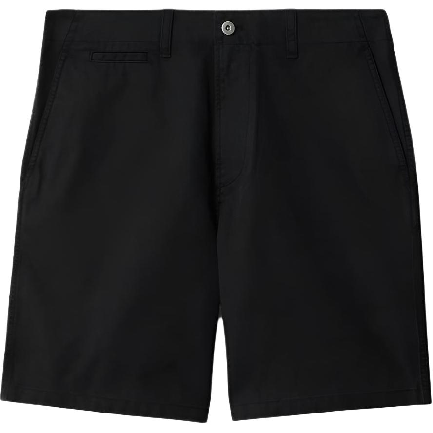 Burberry SS24  Black Twill Button-Up Relaxed Shorts 80836241