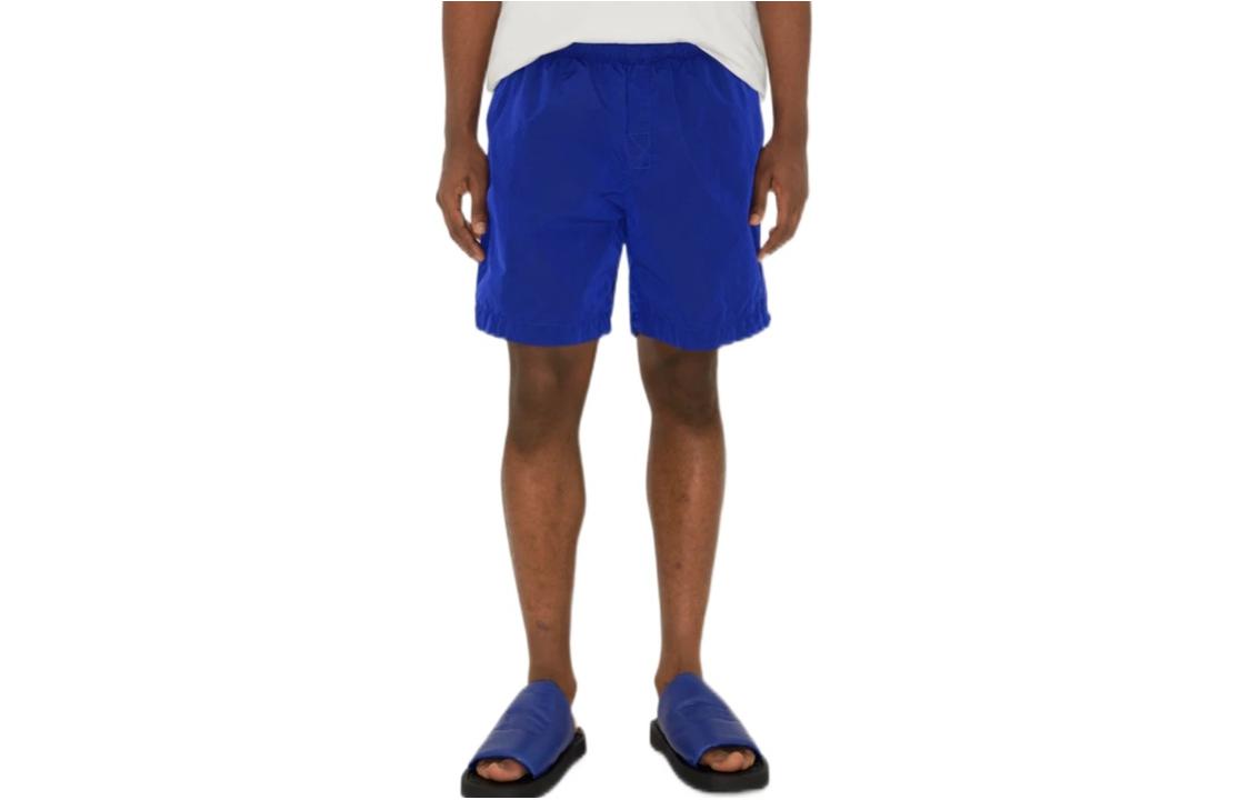 Order Burberry SS24 Seluar Pendek Biru Kasual dengan Warna Solid & Sulaman Logo. 80817951