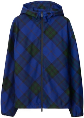 Burberry SS24 藍色格紋連帽拉鍊外套 80836181 Order Burberry SS24 藍色格紋連帽拉鍊外套 80836181