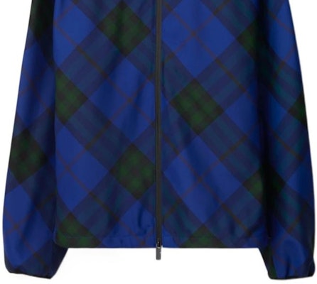 Burberry SS24 藍色格紋連帽拉鍊外套 80836181 Cheap Burberry SS24 藍色格紋連帽拉鍊外套 80836181