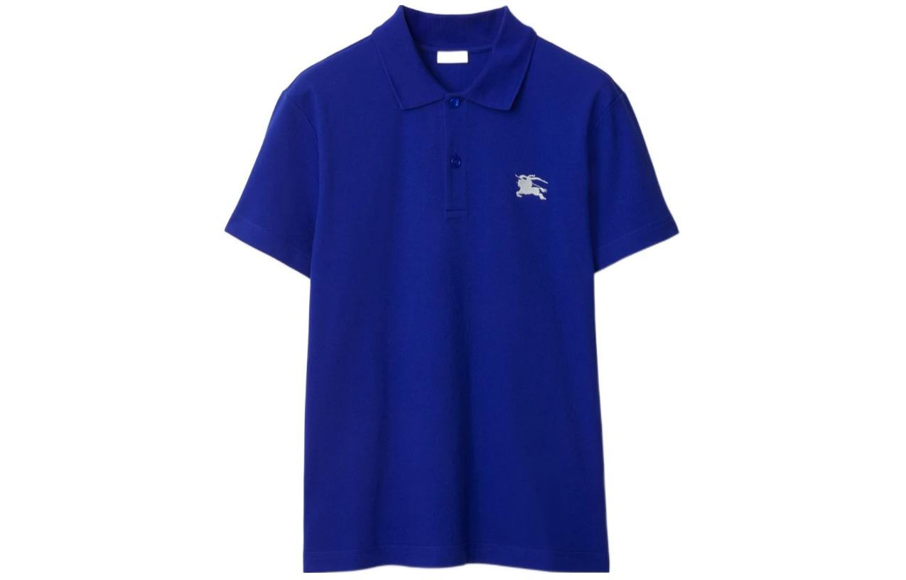 Order Burberry SS24 藍色短袖POLO衫 帶刺繡標誌款式 80849361