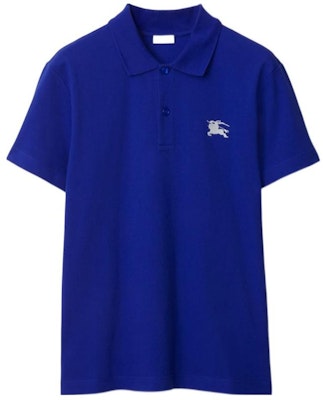 Burberry SS24 藍色短袖POLO衫 帶刺繡標誌款式 80849361 Order Burberry SS24 藍色短袖POLO衫 帶刺繡標誌款式 80849361