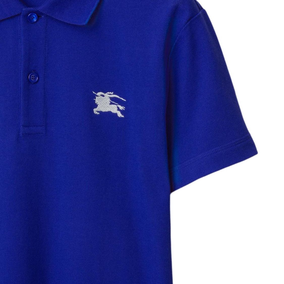 Cheap Burberry SS24 藍色短袖POLO衫 帶刺繡標誌款式 80849361