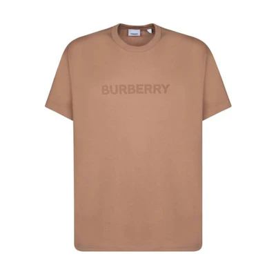 Burberry SS24 Brown Letter Print Short Sleeve Crewneck T-Shirt. 80831281