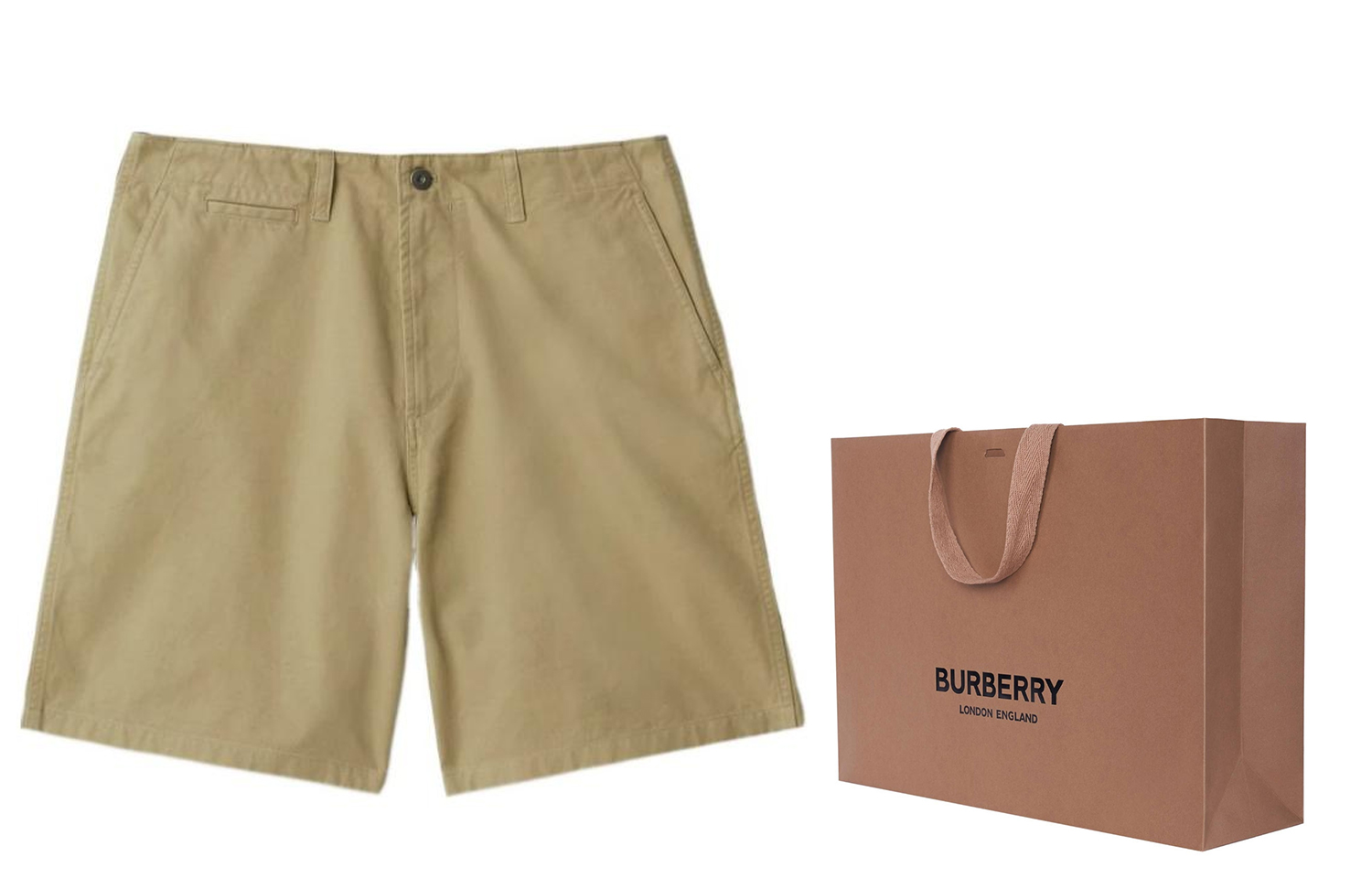 Burberry SS24  Brown Mid-Rise Straight Casual Shorts. 80836221 圖 4